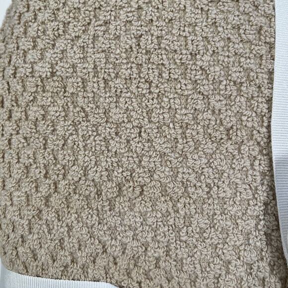 Truly Calm Bath Towel Set Beige Linen 6 Piece Bath Hand Washcloth 100% Cotton - Picture 4 of 7